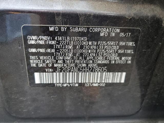 Photo 10 from auction – 2017 SUBARU CROSSTREK with VIN JF2GPANC5HH278605