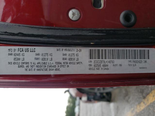 Photo 10 from auction – 2020 DODGE CHALLENGER with VIN 2C3CDZBT9LH148763