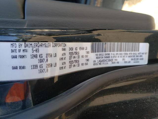 Photo 10 from auction – 2004 JEEP GRAND CHER with VIN 1J4GW48SX4C186428