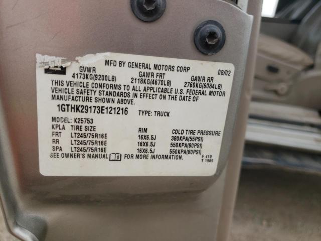 Photo 10 from auction – 2003 GMC SIERRA K25 with VIN 1GTHK29173E121216