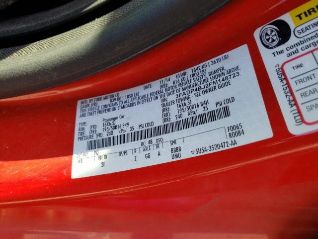Photo 10 from auction – 2015 FORD FIESTA SE with VIN 3FADP4BJ2FM148723