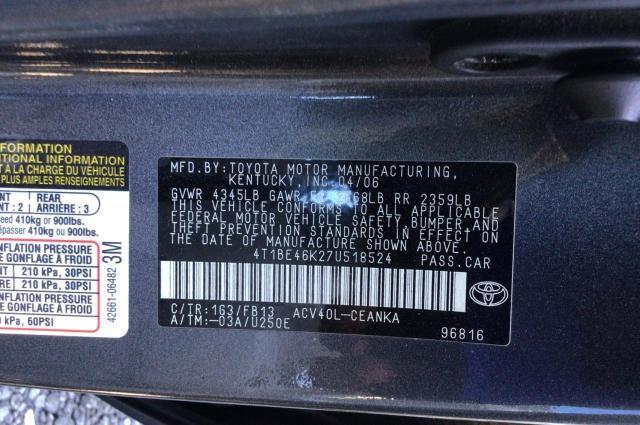 Photo 10 from auction – 2007 TOYOTA CAMRY CE with VIN 4T1BE46K27U518524