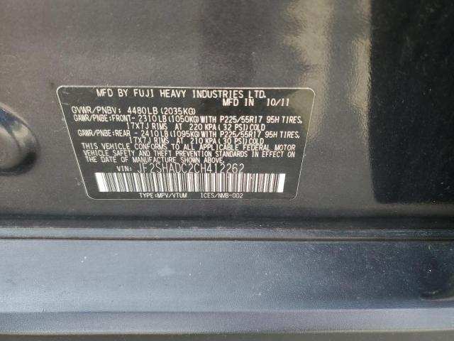 Photo 10 from auction – 2012 SUBARU FORESTER 2 with VIN JF2SHADC2CH412262