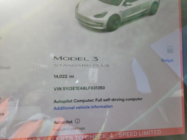 Photo 8 from auction – 2020 TESLA MODEL 3 with VIN 5YJ3E1EA8LF631350