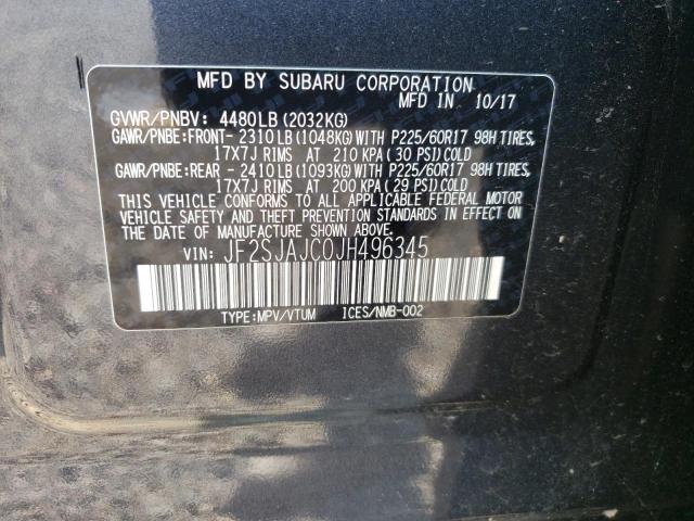 Foto 10 de la subasta – 2018 SUBARU FORESTER 2 con VIN JF2SJAJC0JH496345