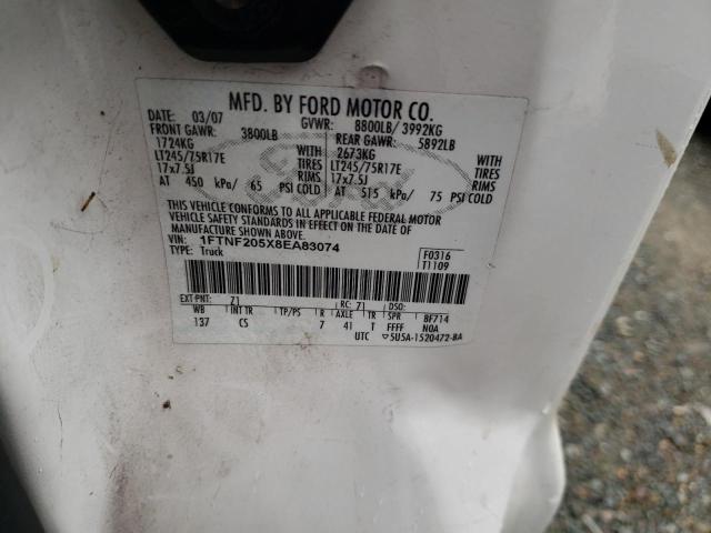 Photo 10 from auction – 2008 FORD F250 SUPER with VIN 1FTNF205X8EA83074