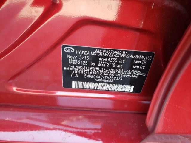 Photo 10 from auction – 2014 HYUNDAI SONATA SE with VIN 5NPEC4AC4EH852374