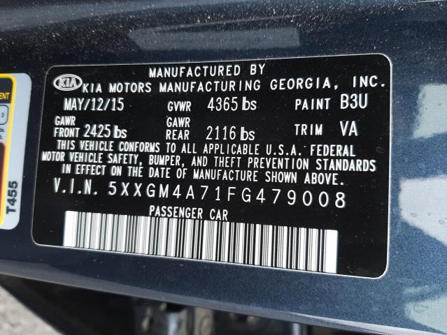 Photo 10 from auction – 2015 KIA OPTIMA LX with VIN 5XXGM4A71FG479008