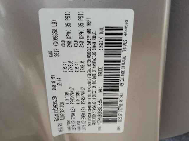 Photo 10 from auction – 2005 DODGE RAM 1500 S with VIN 1D7HA18D65S215557