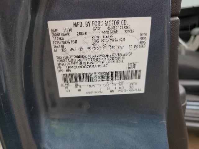 Photo 10 from auction – 2011 FORD ESCAPE XLT with VIN 1FMCU9DG7BKA98587