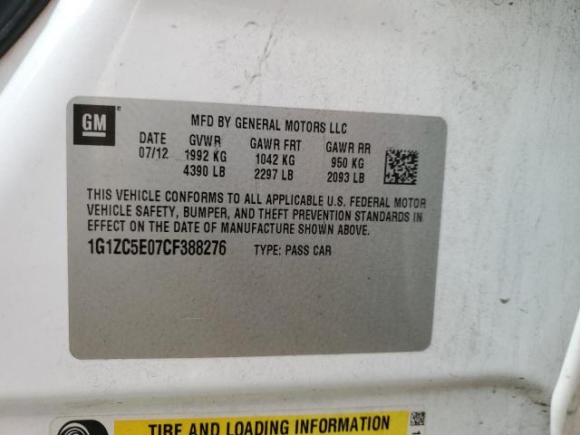 Photo 10 from auction – 2012 CHEVROLET MALIBU 1LT with VIN 1G1ZC5E07CF388276