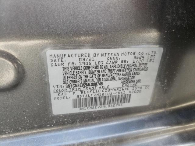 Photo 10 from auction – 2021 NISSAN VERSA SV with VIN 3N1CN8EV2ML880745