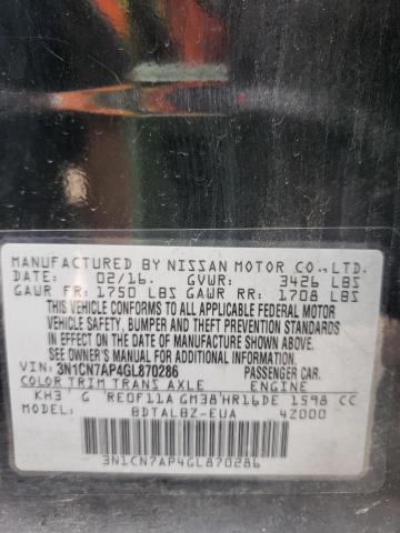 Photo 10 from auction – 2016 NISSAN VERSA S with VIN 3N1CN7AP4GL870286