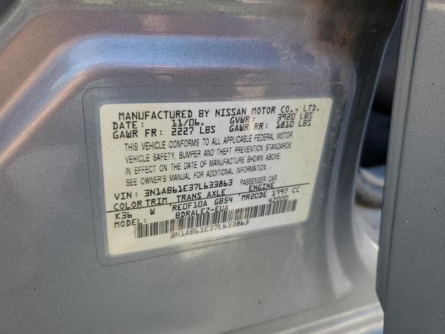 Photo 10 from auction – 2007 NISSAN SENTRA 2.0 with VIN 3N1AB61E37L633863