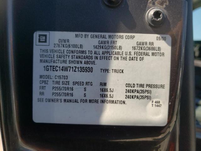 Photo 10 from auction – 2001 GMC NEW SIERRA with VIN 1GTEC14W71Z135930