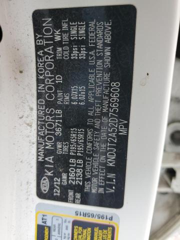 Photo 10 from auction – 2013 KIA SOUL with VIN KNDJT2A52D7569608