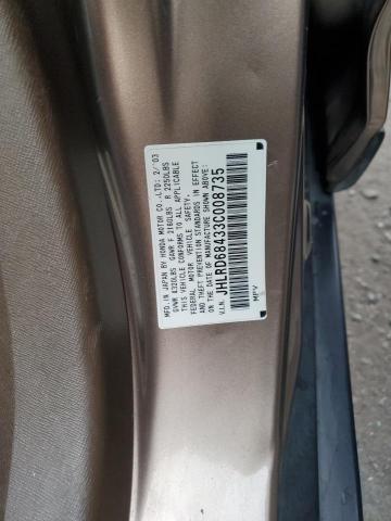 Photo 10 from auction – 2003 HONDA CR-V LX with VIN JHLRD68433C008735