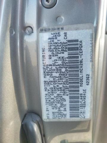 Photo 10 from auction – 2000 TOYOTA CAMRY with VIN 4T1BF28K5YU092571
