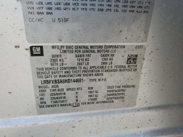 Photo 10 from auction – 2017 BUICK ENVISION E with VIN LRBFXBSA8HD144681