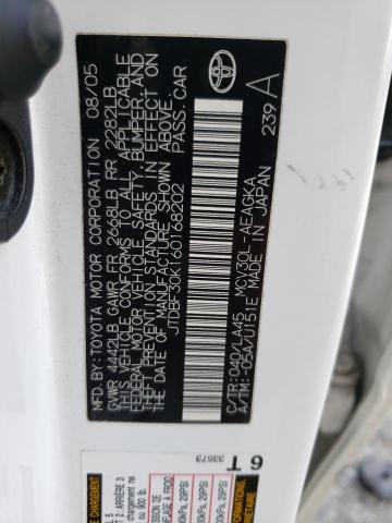 Photo 10 from auction – 2006 TOYOTA CAMRY LE with VIN JTDBF30K160168202