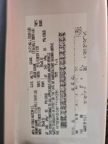 Photo 10 from auction – 2015 FORD F150 SUPER with VIN 1FTEW1EG6FFC61350