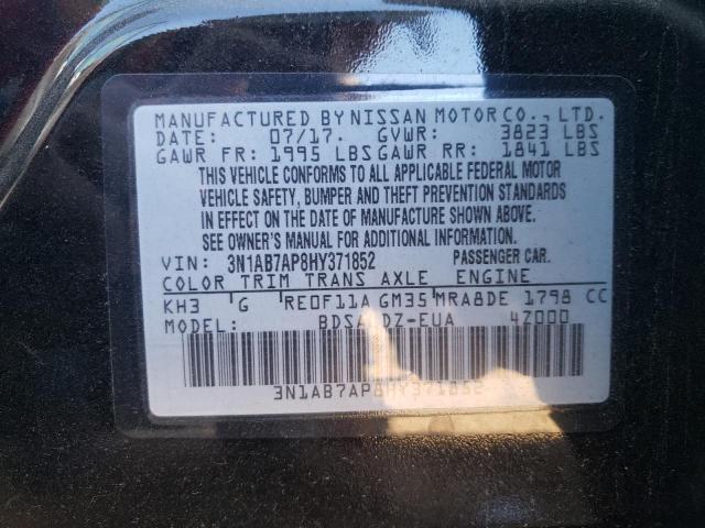 Photo 10 from auction – 2017 NISSAN SENTRA S with VIN 3N1AB7AP8HY371852