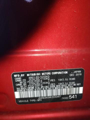 Photo 10 from auction – 2019 MITSUBISHI OUTLANDER with VIN JA4AD3A34KZ030467