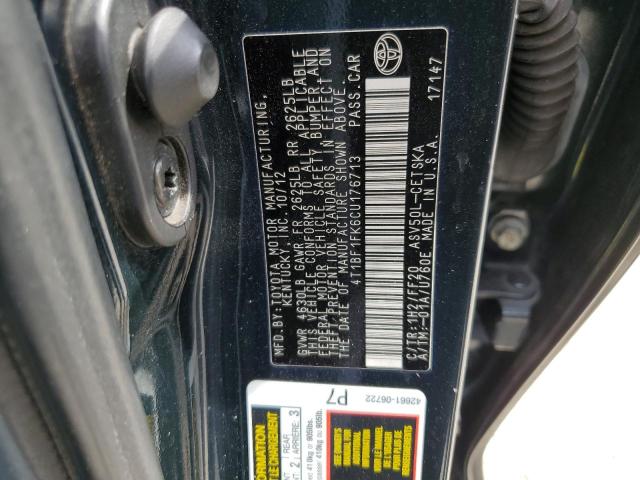 Photo 10 from auction – 2012 TOYOTA CAMRY BASE with VIN 4T1BF1FK6CU176713
