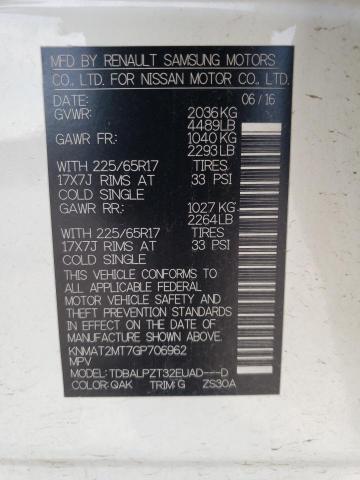 Photo 10 from auction – 2016 NISSAN ROGUE S with VIN KNMAT2MT7GP706962