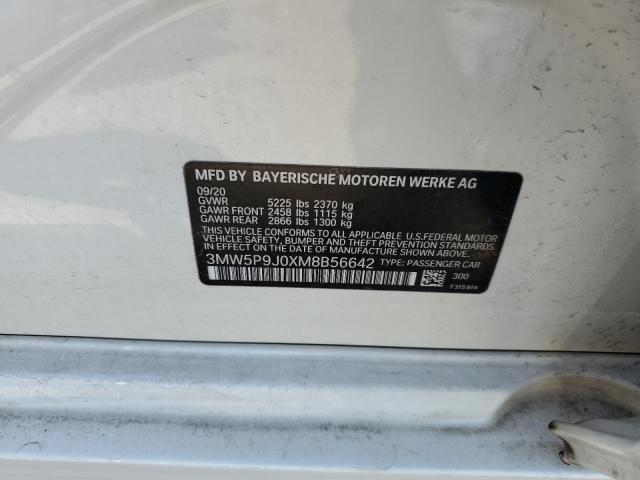 Photo 10 from auction – 2021 BMW 330XE with VIN 3MW5P9J0XM8B56642