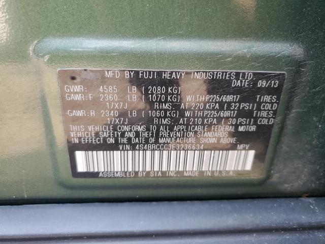 Photo 10 from auction – 2014 SUBARU OUTBACK 2. with VIN 4S4BRCCC3E3236634