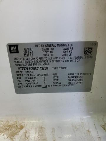 Photo 10 from auction – 2017 GMC SIERRA K15 with VIN 1GTV2LEC6HZ143238