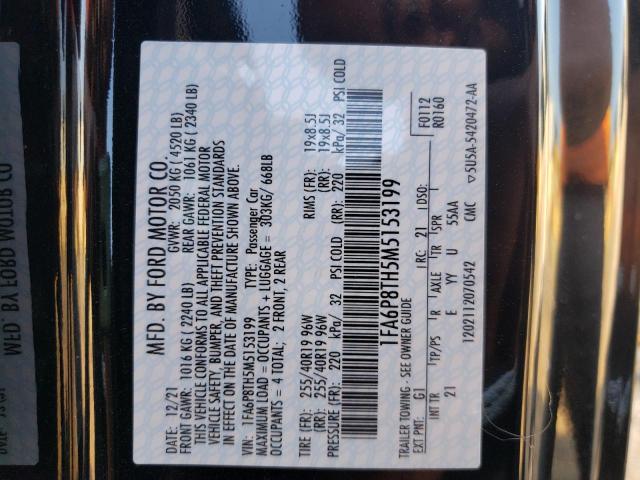 Photo 10 from auction – 2021 FORD MUSTANG with VIN 1FA6P8TH5M5153199