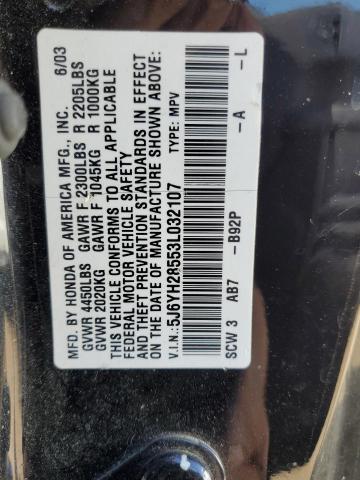 Photo 10 from auction – 2003 HONDA ELEMENT EX with VIN 5J6YH28553L032107