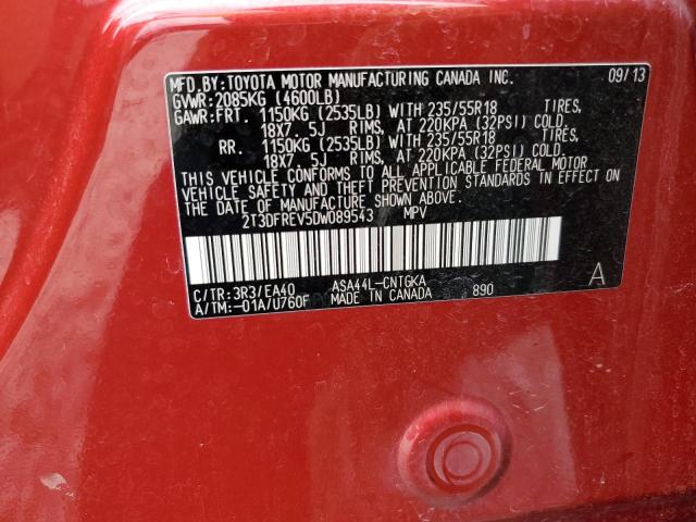 Zdjęcie 10 z aukcji – 2013 TOYOTA RAV4 LIMIT z VIN 2T3DFREV5DW089543