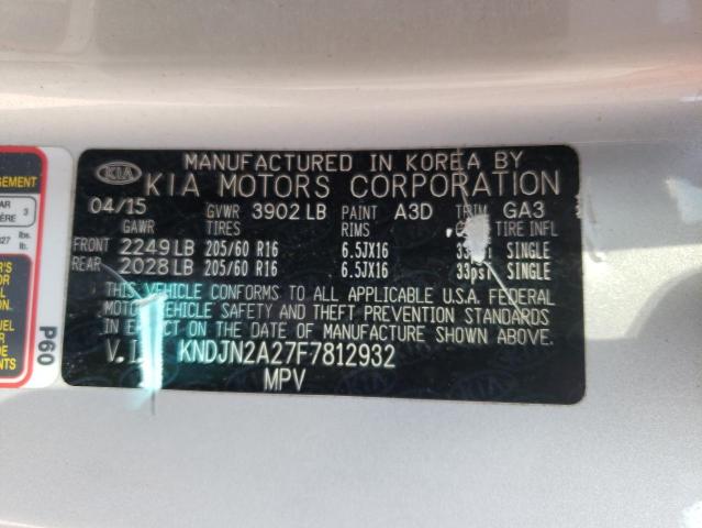 Photo 10 from auction – 2015 KIA SOUL with VIN KNDJN2A27F7812932