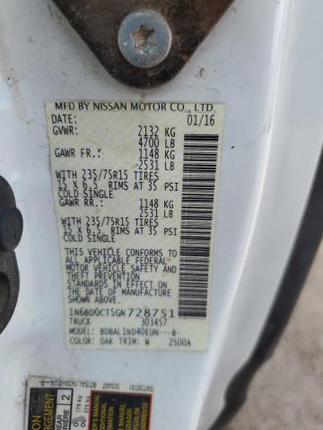 Photo 10 from auction – 2016 NISSAN FRONTIER S with VIN 1N6BD0CT5GN728751