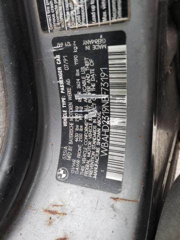 Photo 10 from auction – 1992 BMW 535 I AUTO with VIN WBAHD2319NBF73191