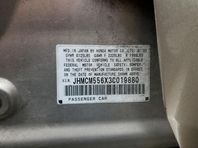 Photo 10 from auction – 2003 HONDA ACCORD EX with VIN JHMCM556X3C019880