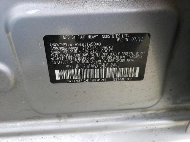 Photo 10 from auction – 2013 SUBARU IMPREZA with VIN JF1GJAA6XDH003991