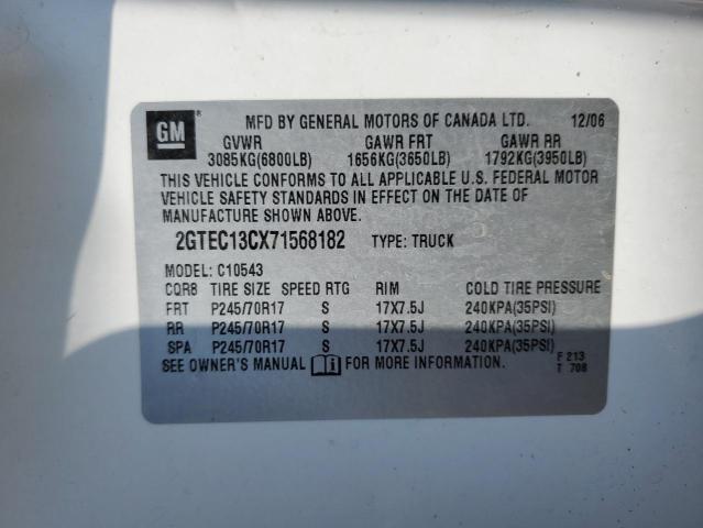 Photo 10 from auction – 2007 GMC NEW SIERRA with VIN 2GTEC13CX71568182