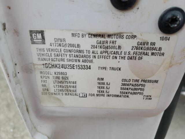 Photo 10 from auction – 2005 CHEVROLET SILVERADO with VIN 1GCHK24U25E153334