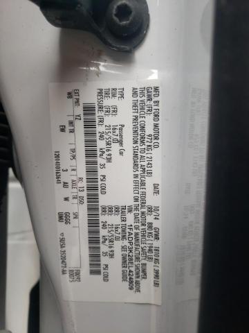 Photo 10 from auction – 2014 FORD FOCUS SE with VIN 1FADP3K28EL424809