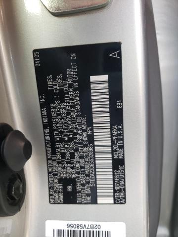 Photo 10 from auction – 2005 TOYOTA SIENNA CE with VIN 5TDZA23C65S328985