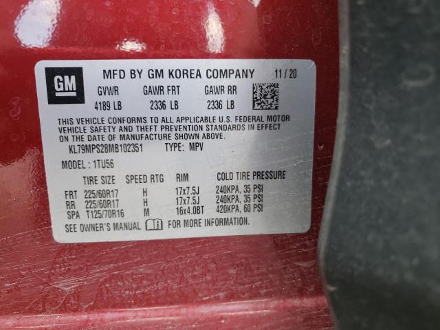 Photo 10 from auction – 2021 CHEVROLET TRAILBLAZE with VIN KL79MPS28MB102351
