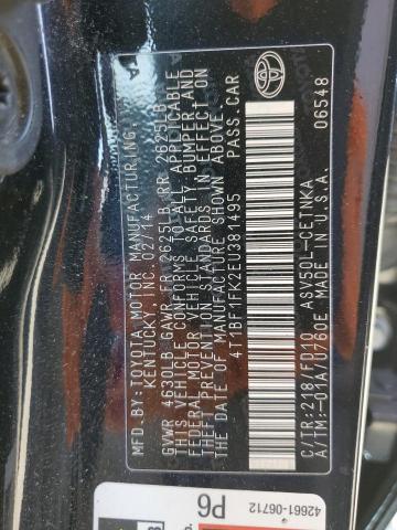 Photo 10 from auction – 2014 TOYOTA CAMRY L with VIN 4T1BF1FK2EU381495