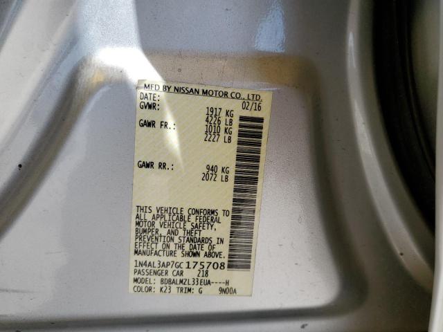 Photo 10 from auction – 2016 NISSAN ALTIMA 2.5 with VIN 1N4AL3AP7GC175708