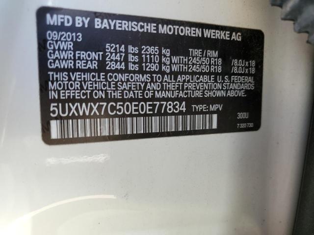 Photo 10 from auction – 2014 BMW X3 XDRIVE3 with VIN 5UXWX7C50E0E77834