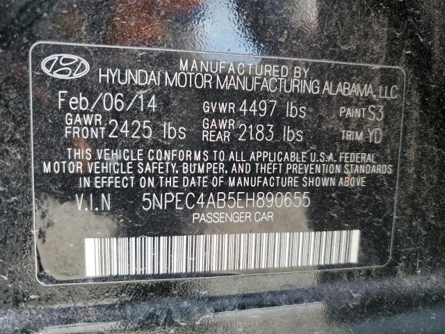 Photo 10 from auction – 2014 HYUNDAI SONATA SE with VIN 5NPEC4AB5EH890655