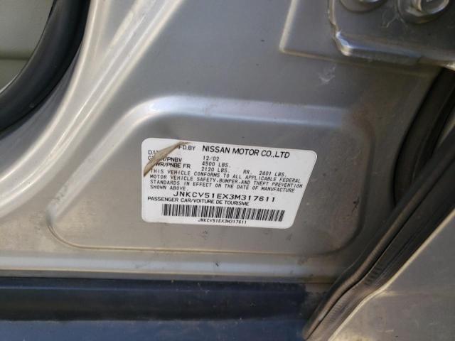 Photo 10 from auction – 2003 INFINITI G35 with VIN JNKCV51EX3M317611